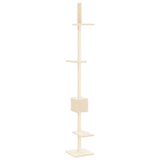 Floor to Ceiling Cat Tree Cream 250.5-276.5 cm - 45-Degree Angle