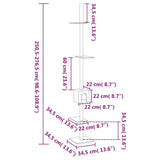 Floor to Ceiling Cat Tree Cream 250.5-276.5 cm - Extra Image