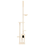 Floor to Ceiling Cat Tree Cream 258.5-284.5 cm