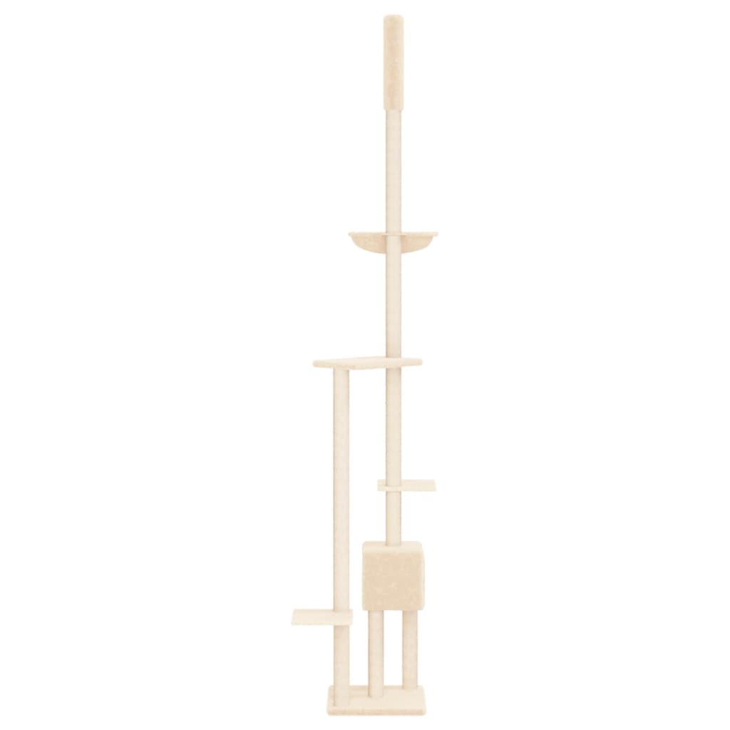 Floor to Ceiling Cat Tree Cream 258.5-284.5 cm