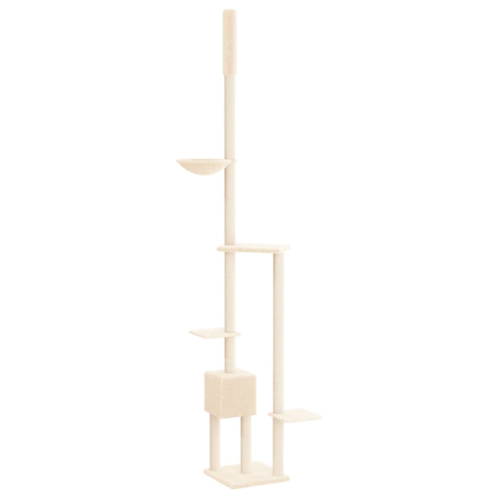 Floor to Ceiling Cat Tree Cream 258.5-284.5 cm