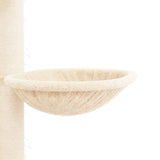 Floor to Ceiling Cat Tree Cream 258.5-284.5 cm