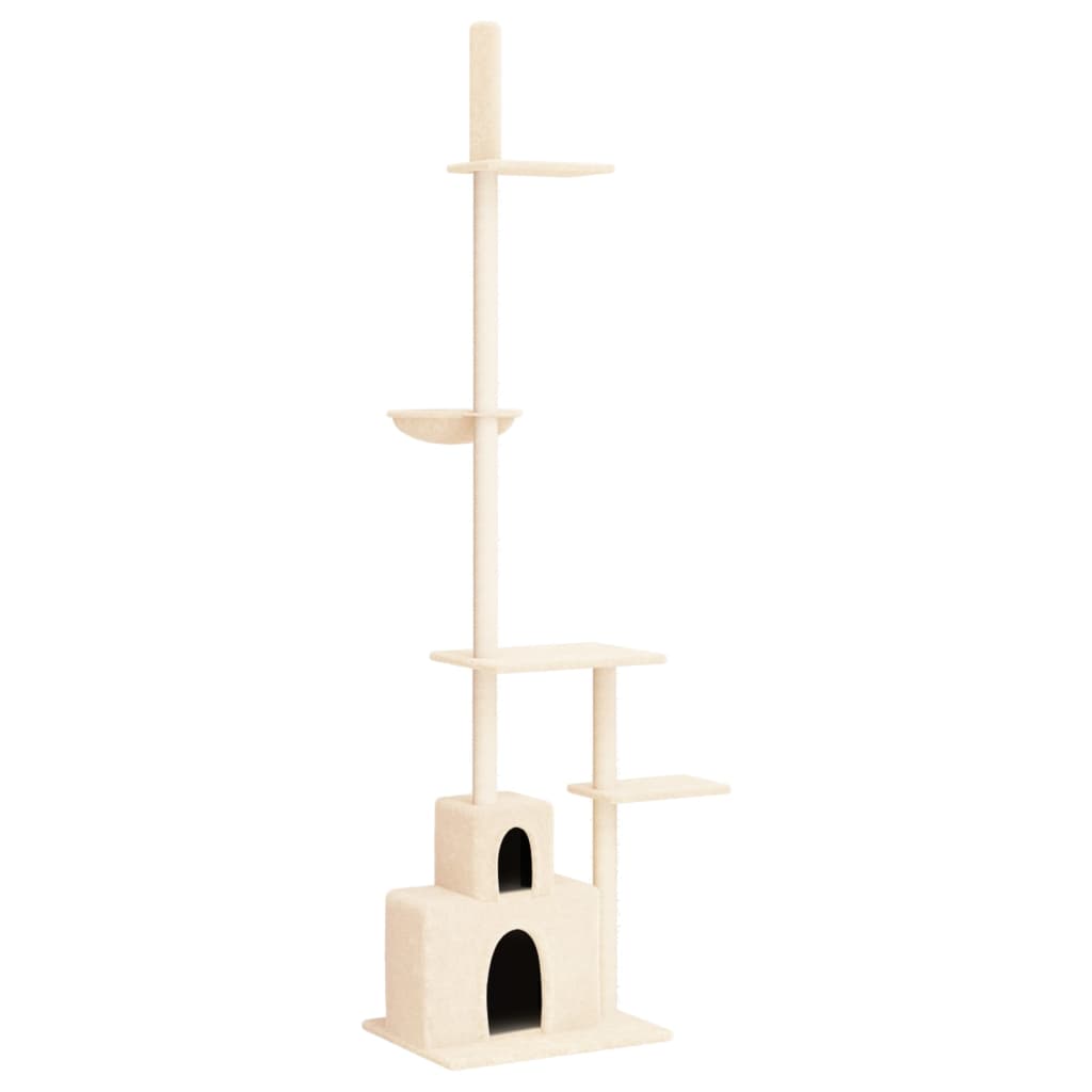 Floor to Ceiling Cat Tree Cream 250.5-276.5 cm