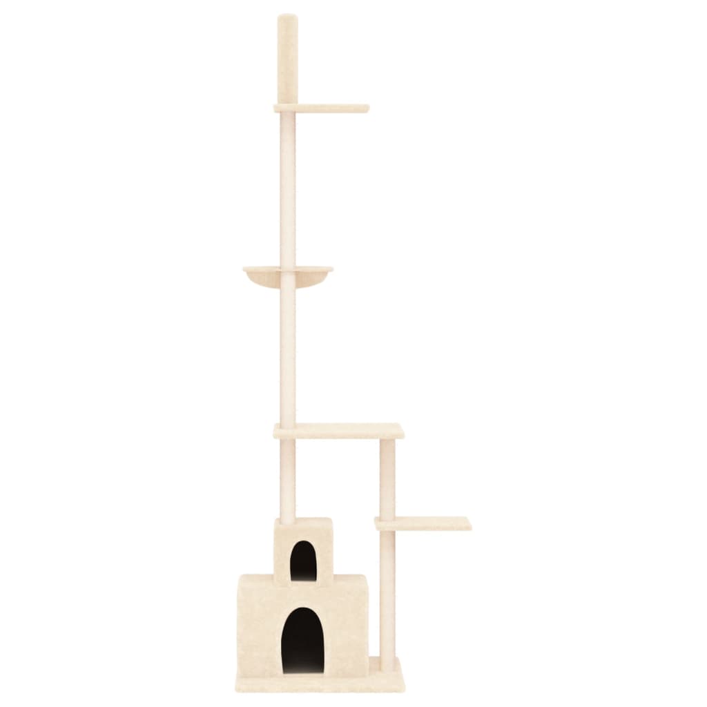 Floor to Ceiling Cat Tree Cream 250.5-276.5 cm