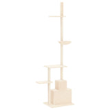Floor to Ceiling Cat Tree Cream 250.5-276.5 cm - 45-Degree Angle