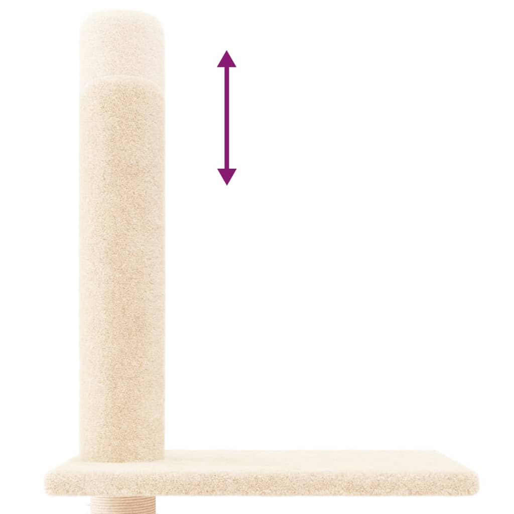 Floor to Ceiling Cat Tree Cream 250.5-276.5 cm