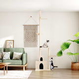 Floor to Ceiling Cat Tree Cream 250.5-276.5 cm