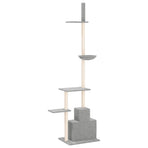 Floor to Ceiling Cat Tree Light Grey 250.5-276.5 cm