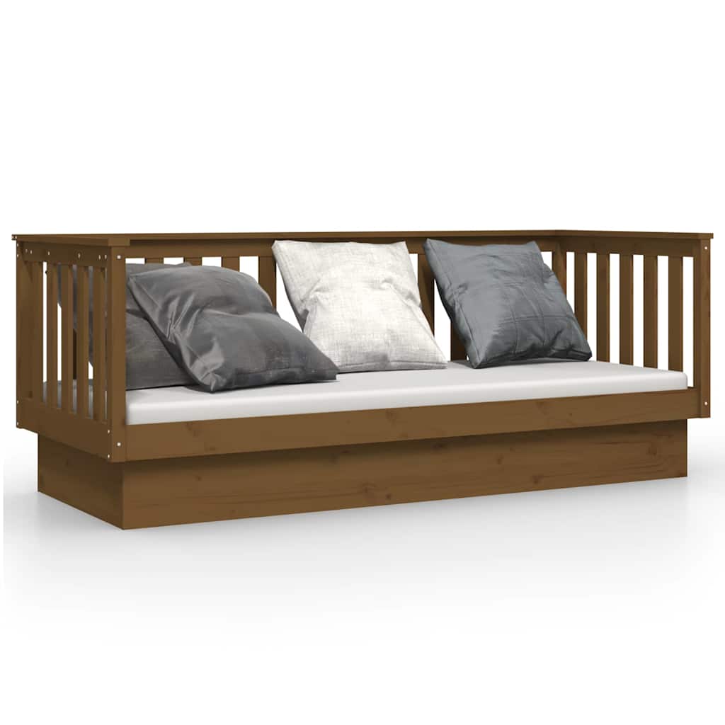 Day Bed without Mattress Honey Brown 90x190 cm Solid Wood Pine