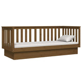 Day Bed without Mattress Honey Brown 90x190 cm Solid Wood Pine - Rear View