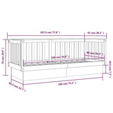 Day Bed without Mattress Honey Brown 90x190 cm Solid Wood Pine - Extra Image