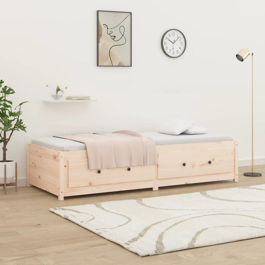 Day Bed without Mattress 90x190 cm Single Solid Wood Pine