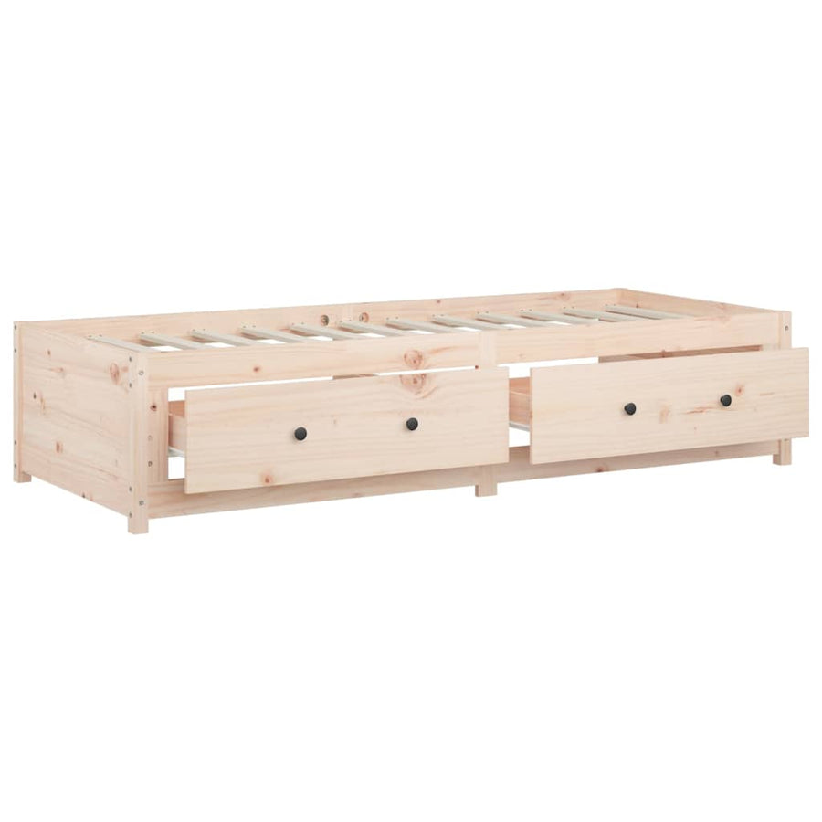 Day Bed without Mattress 90x190 cm Single Solid Wood Pine