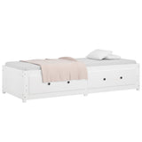 Day Bed without Mattress White 90x190 cm Solid Wood Pine - Rear View