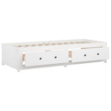 Day Bed without Mattress White 90x190 cm Solid Wood Pine - Extra Image
