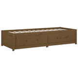 Day Bed without Mattress Honey Brown 90x190 cm Solid Wood Pine - Close-Up Angle