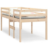 High Sleeper Bed without Mattress 90x190 cm Solid Wood Pine - Front View