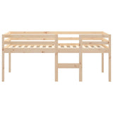 High Sleeper Bed without Mattress 90x190 cm Solid Wood Pine