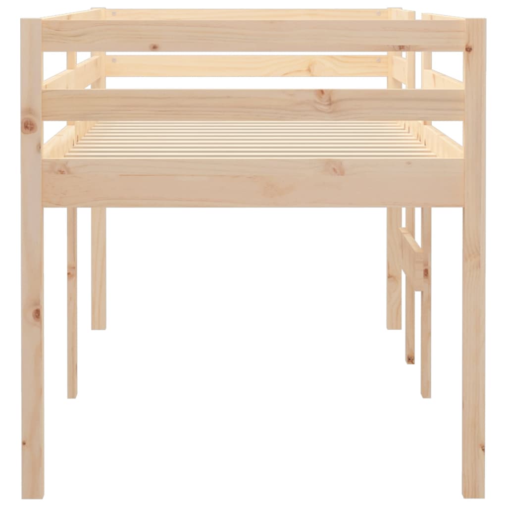 High Sleeper Bed without Mattress 90x190 cm Solid Wood Pine