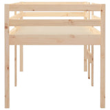 High Sleeper Bed without Mattress 90x190 cm Solid Wood Pine - Rear View