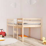 High Sleeper Bed without Mattress 90x190 cm Solid Wood Pine