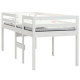 High Sleeper Bed without Mattress White 90x190 cm Solid Wood Pine - Side View