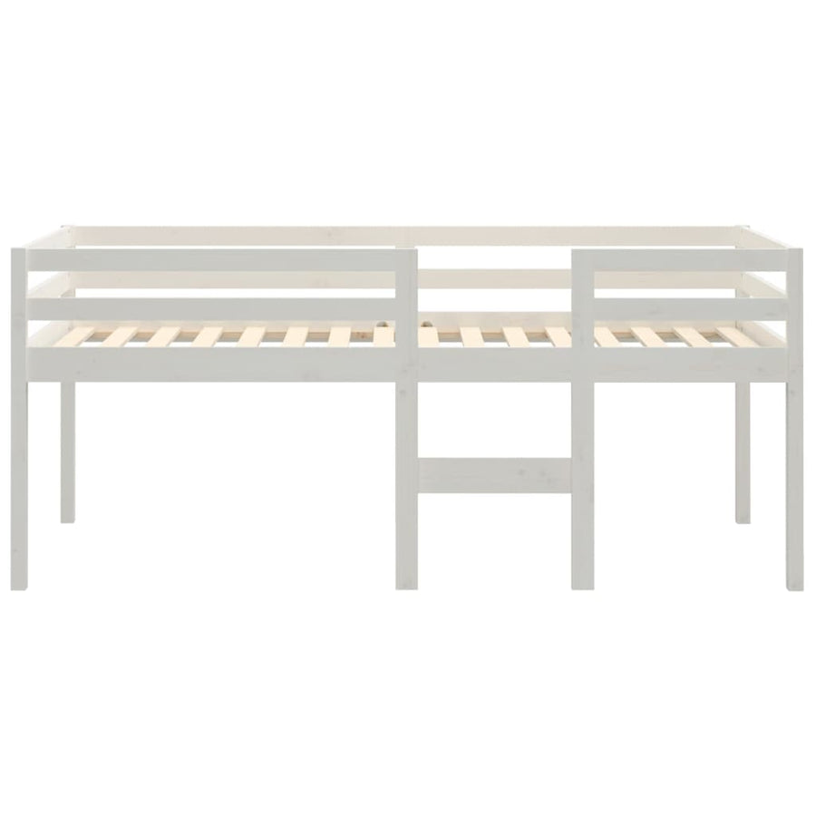 High Sleeper Bed without Mattress White 90x190 cm