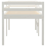 High Sleeper Bed without Mattress White 90x190 cm Solid Wood Pine