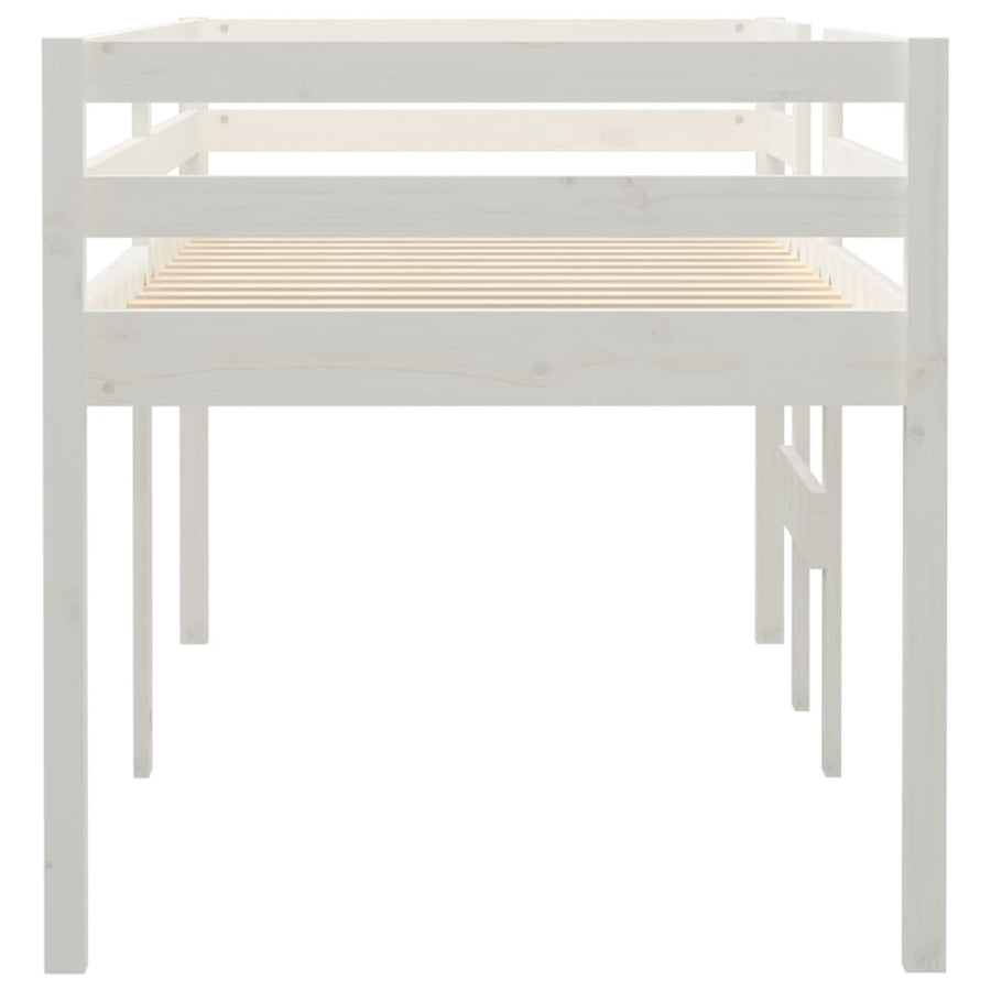 High Sleeper Bed without Mattress White 90x190 cm