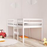 High Sleeper Bed without Mattress White 90x190 cm Solid Wood Pine