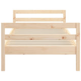 Bed Frame without Mattress 90x190 cm Solid Wood Pine - 45-Degree Angle