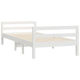 Bed Frame without Mattress White 90x190 cm Solid Wood Pine - Top-Down View