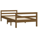 Bed Frame without Mattress Honey Brown 90x190 cm Solid Wood Pine
