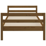 Bed Frame without Mattress Honey Brown 90x190 cm Solid Wood Pine