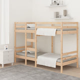 Bunk Bed without Mattress 90x190 cm Solid Wood Pine - Side View