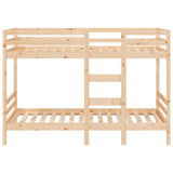 Bunk Bed without Mattress 90x190 cm Solid Wood Pine - 45-Degree Angle