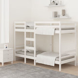 Bunk Bed without Mattress White 90x190 cm Solid Wood Pine - Side View