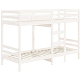 Bunk Bed without Mattress White 90x190 cm Solid Wood Pine - Top-Down View