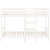 Bunk Bed without Mattress White 90x190 cm Solid Wood Pine - 45-Degree Angle