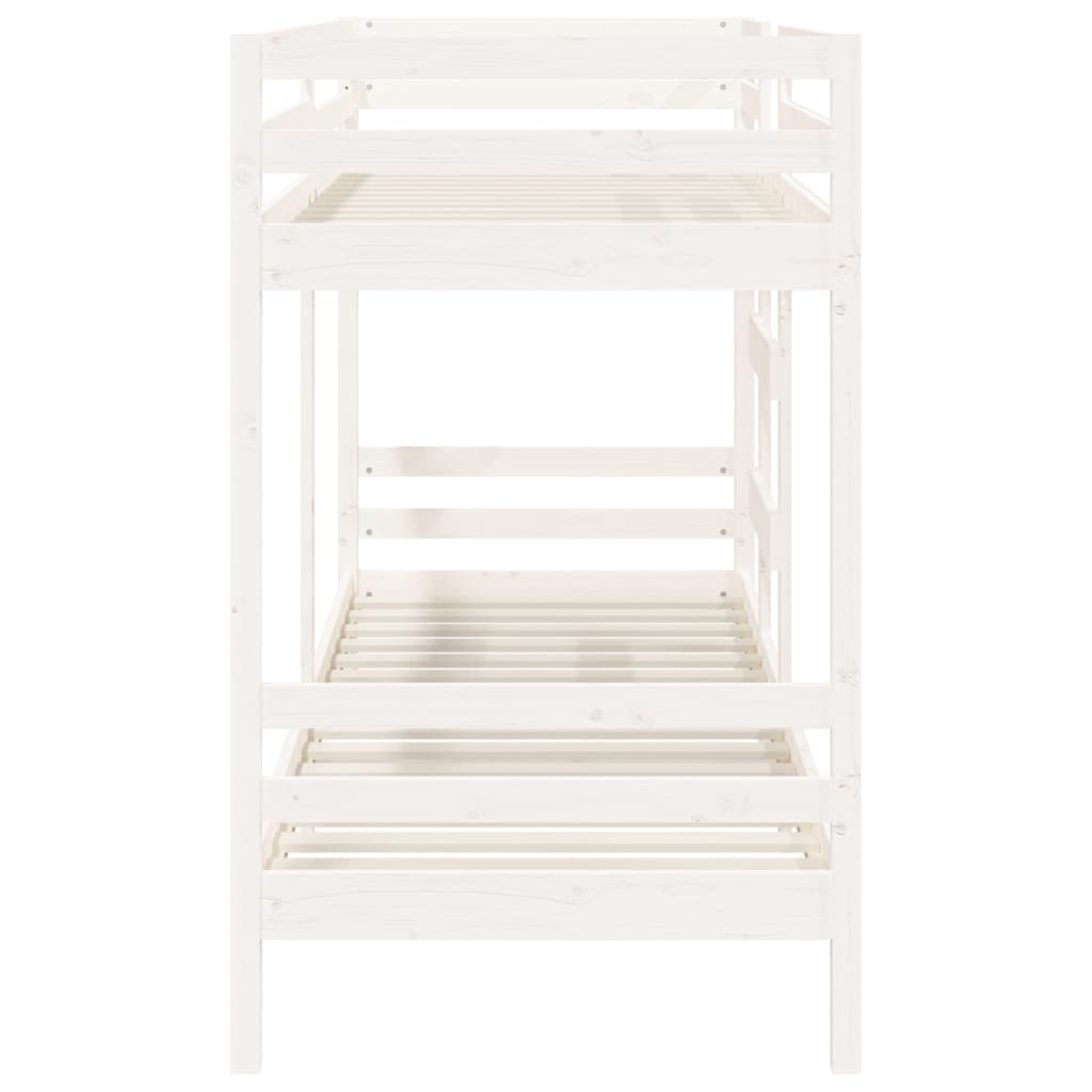 Bunk Bed without Mattress White 90x190 cm Solid Wood Pine