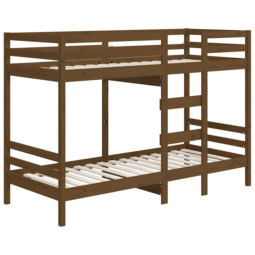 Bunk Bed without Mattress Honey Brown 90x190 cm Solid Wood Pine