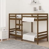 Bunk Bed without Mattress Honey Brown 90x190 cm Solid Wood Pine