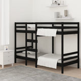 Bunk Bed without Mattress Black 90x190 cm Solid Wood Pine