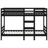 Bunk Bed without Mattress Black 90x190 cm Solid Wood Pine