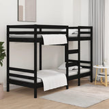 Bunk Bed without Mattress Black 90x190 cm Solid Wood Pine