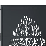 Garden Gate Anthracite 100x75 cm Steel Tree Design