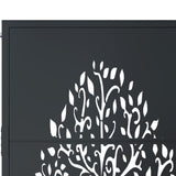 Garden Gate Anthracite 105x80 cm Steel Tree Design - Rear View