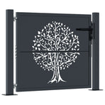 Garden Gate Anthracite 100x100 cm Steel Tree Design