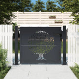 Garden Gate Anthracite 105x105 cm Steel Tree Design