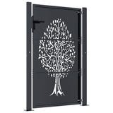 Garden Gate Anthracite 100x125 cm Steel Tree Design